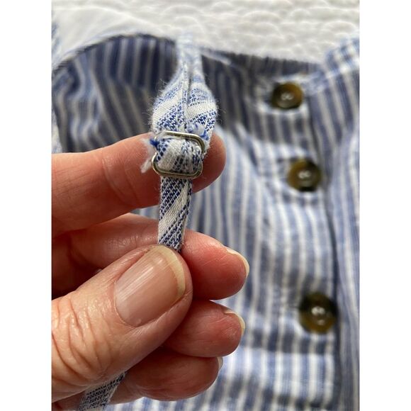 Japna Sundress Blue and White Striped Midi Sleeveless Summer Dress Size Large - Picture 5 of 10